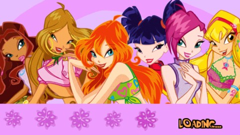 Winx Club: Join the Club title screen for PSP